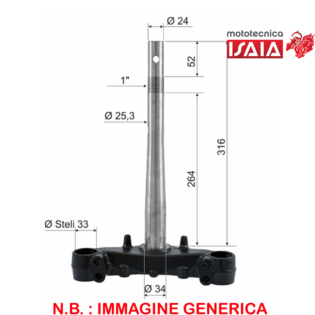 TESTA FORCELLA RMS HONDA SH 125/150CC 2001-2004